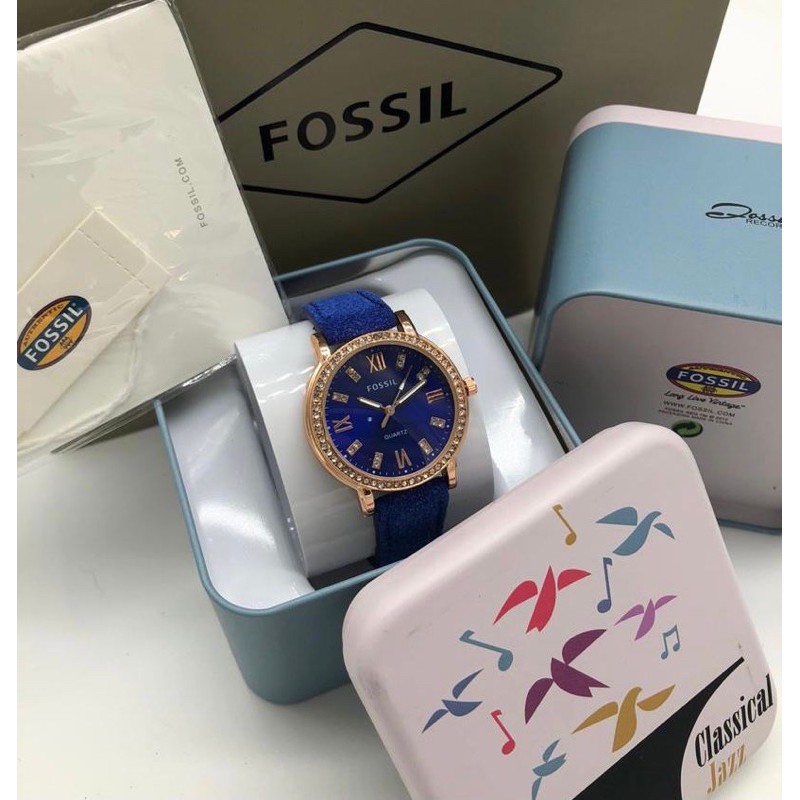 SALE FOSSIL STEEL LEATHER WATCH LADY inc box Shopee Malaysia