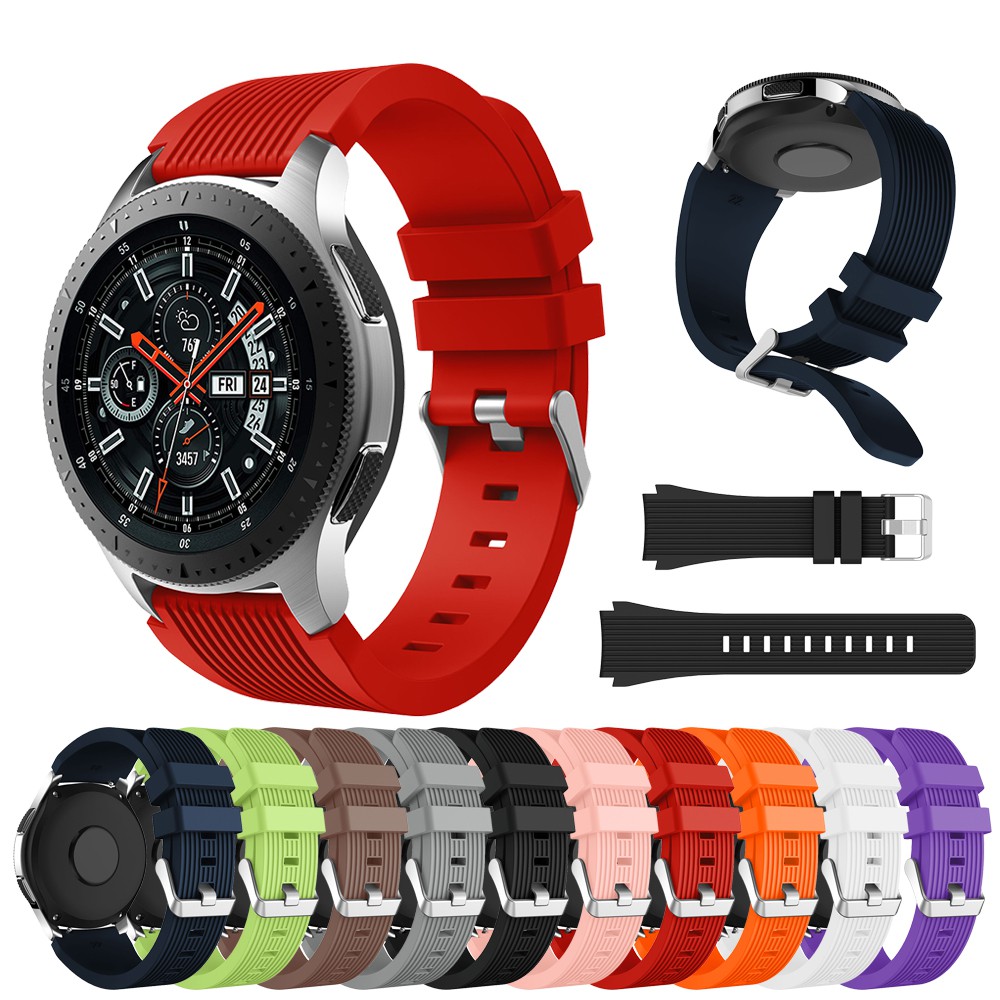 For Samsung Galaxy Watch 46mm Watch Band Silicone Strap Sport Wristband for Gear S3 Shopee Malaysia