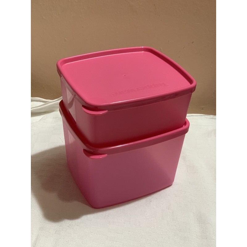 Pink Square Round (400ml & 800ml) (Tupperware Brand) | Shopee Malaysia