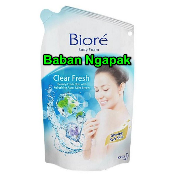 Biore Body Foam Clear Fresh Pouch 450 Ml Shopee Malaysia