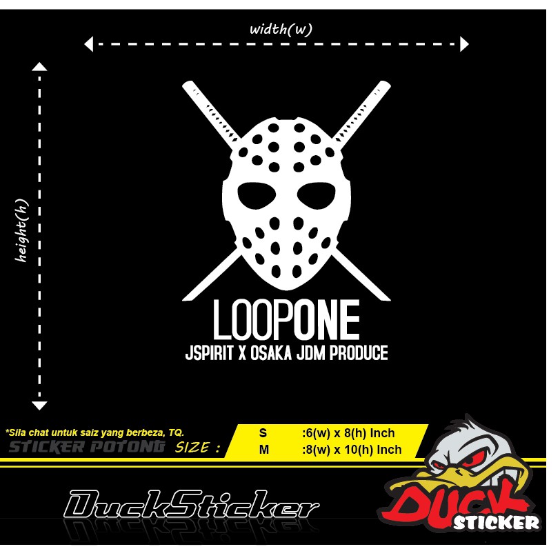 LOOP ONE JDM STICKER 1PCS | Shopee Malaysia
