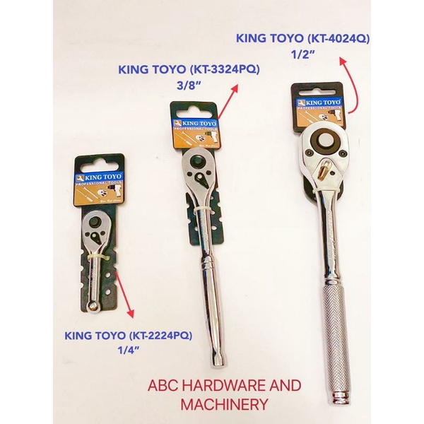 KING TOYO QUICK RELEASE REVERSIBLE RATCHET HANDLE (KT2224PQ / KT