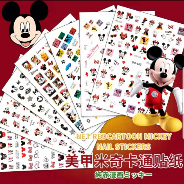 Mickey Mouse Nail Art Sticker 米奇米妮美甲背胶贴纸