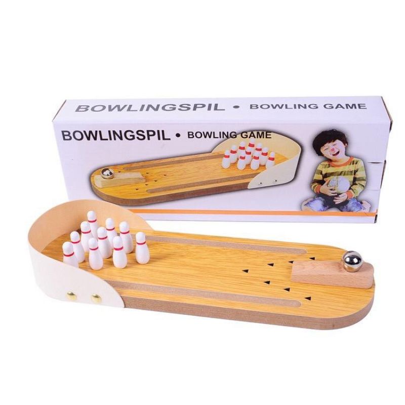 Wooden Mini Dekstop Bowling Ball Game For Fun Shopee Malaysia