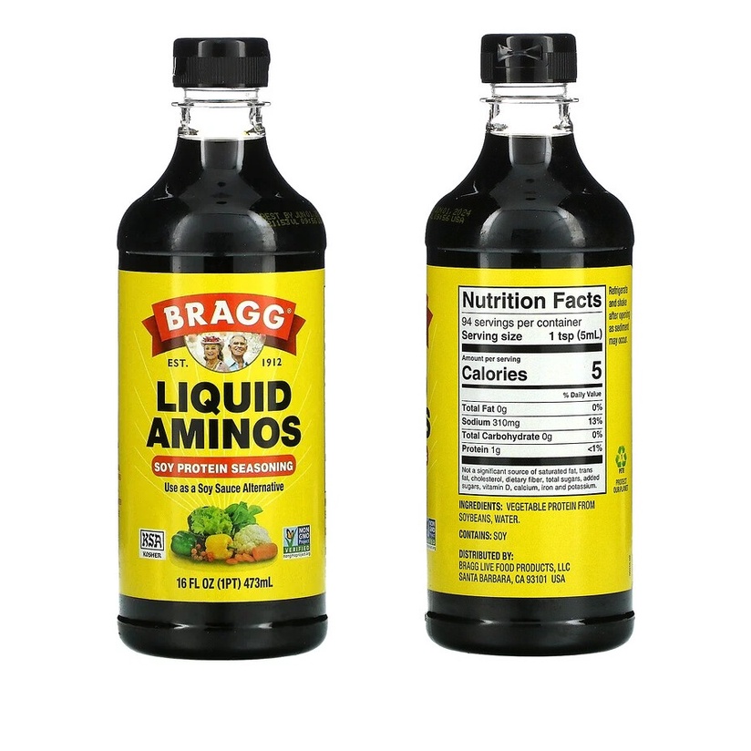 Bragg Liquid Aminos Soy Protein Seasoning 473ml Healthy Sauce Sushi