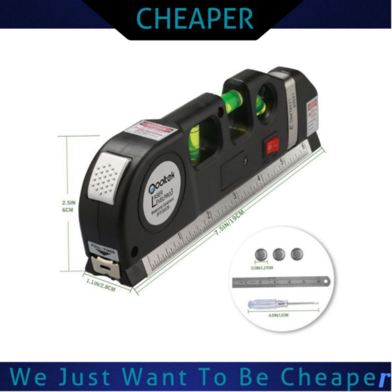 Laser Level, Multipurpose Laser Tape Measure Line 8ft+ Tape