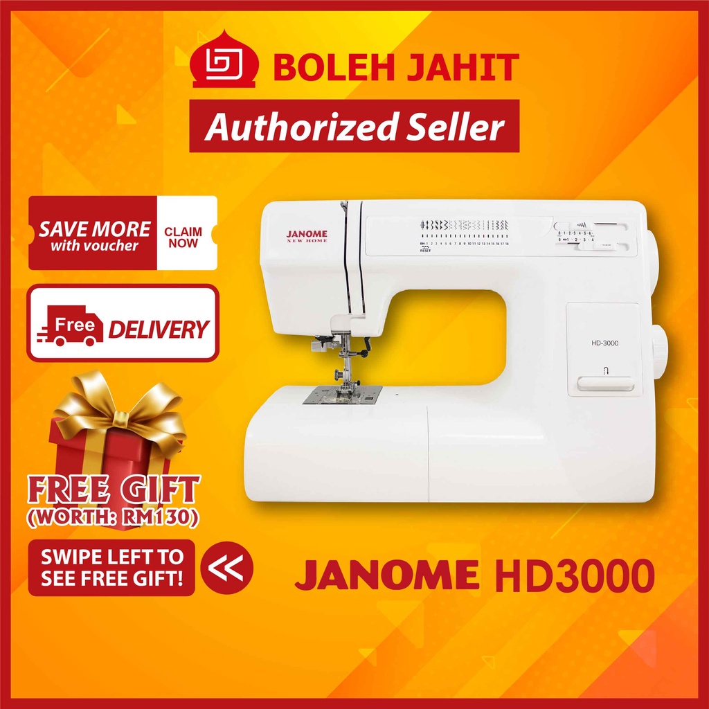 Janome HD3000 Heavy Duty Sewing Machine (Best for Alteration) Shopee
