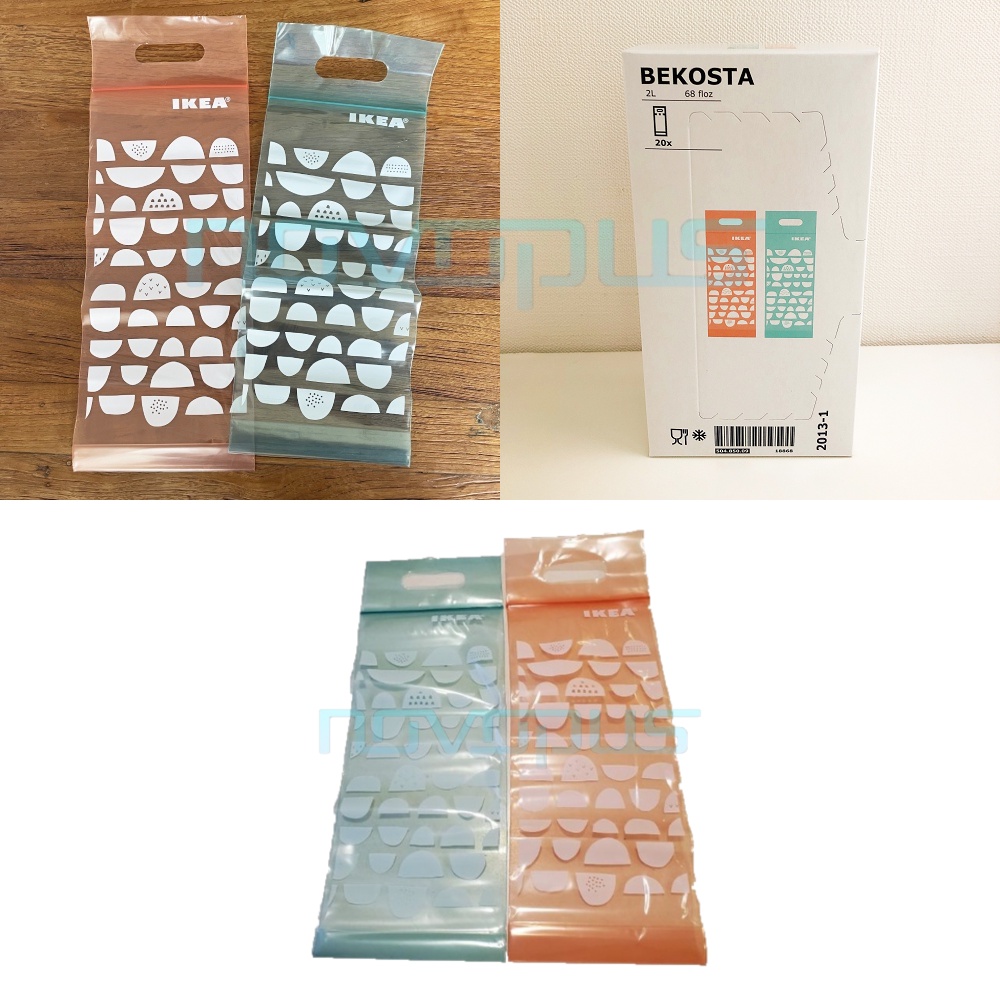 IKEA BEKOSTA Long Plastic Ziplock Bags / Pasta Resealable Zip Lock