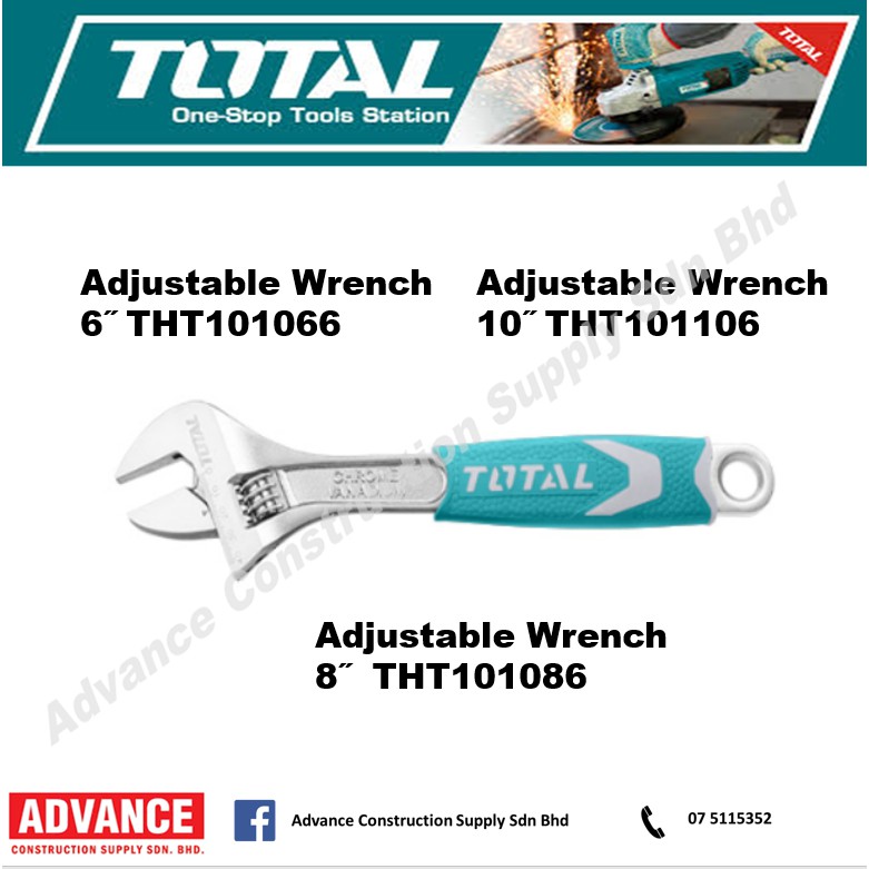 TOTAL Handtools Hand Tools and Accessocries Adjustable Wrench 150mm (6 ...