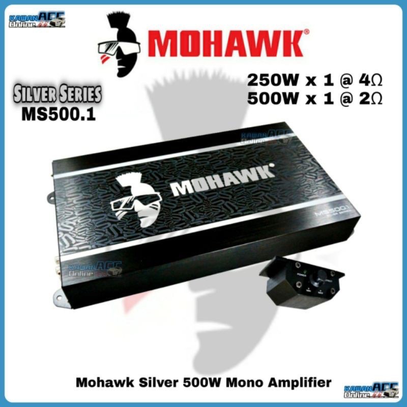 MOHAWK SILVER MS500.1 500W Monoblock MONO Amplifier Car Audio Sound