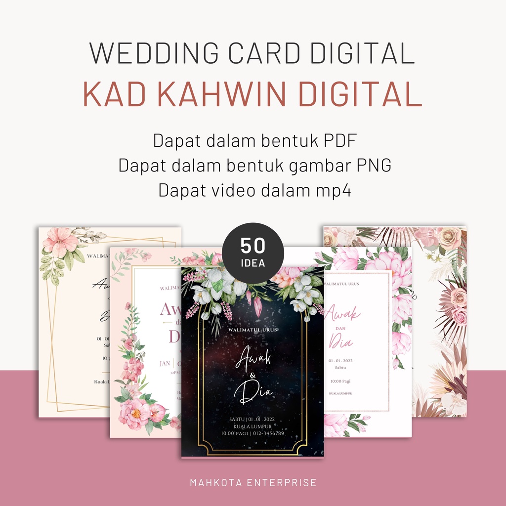 [PART 2] Kad Jemputan Perkahwinan Digital Wedding Card Digital Video ...