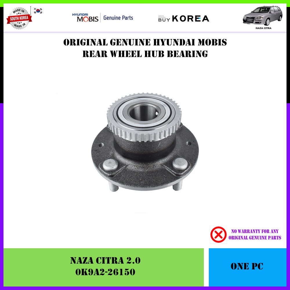 Naza Citra Rear Genuine Hyundai Kia Mobis Wheel Hub Bearing 1pc (0K9A2 ...