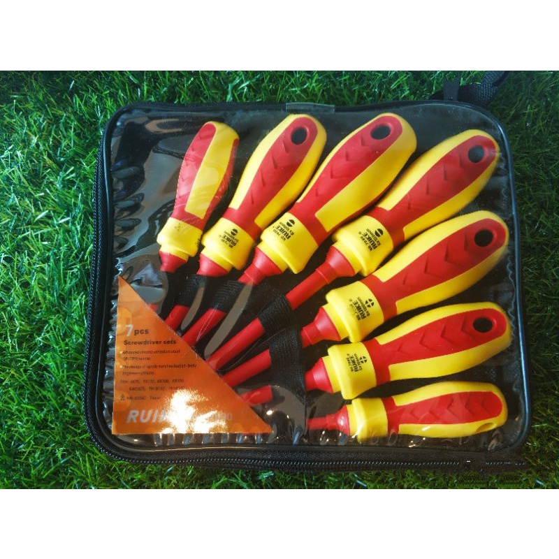 6pc Insulated Magnetic Electricians Screwdriver Soft Grip