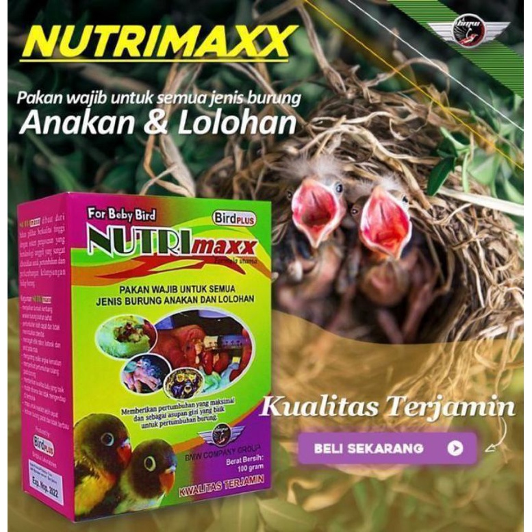 Nutri maxx lolohan birdplus feed baby bird food bird food shopee malaysia