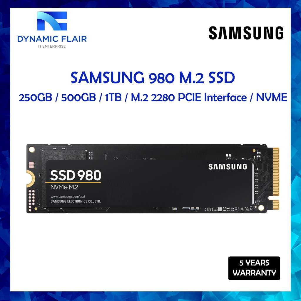 Samsung 980 M.2 PCIE NVME GEN3 2280 Solid State Drive SSD 250GB/ 500GB ...