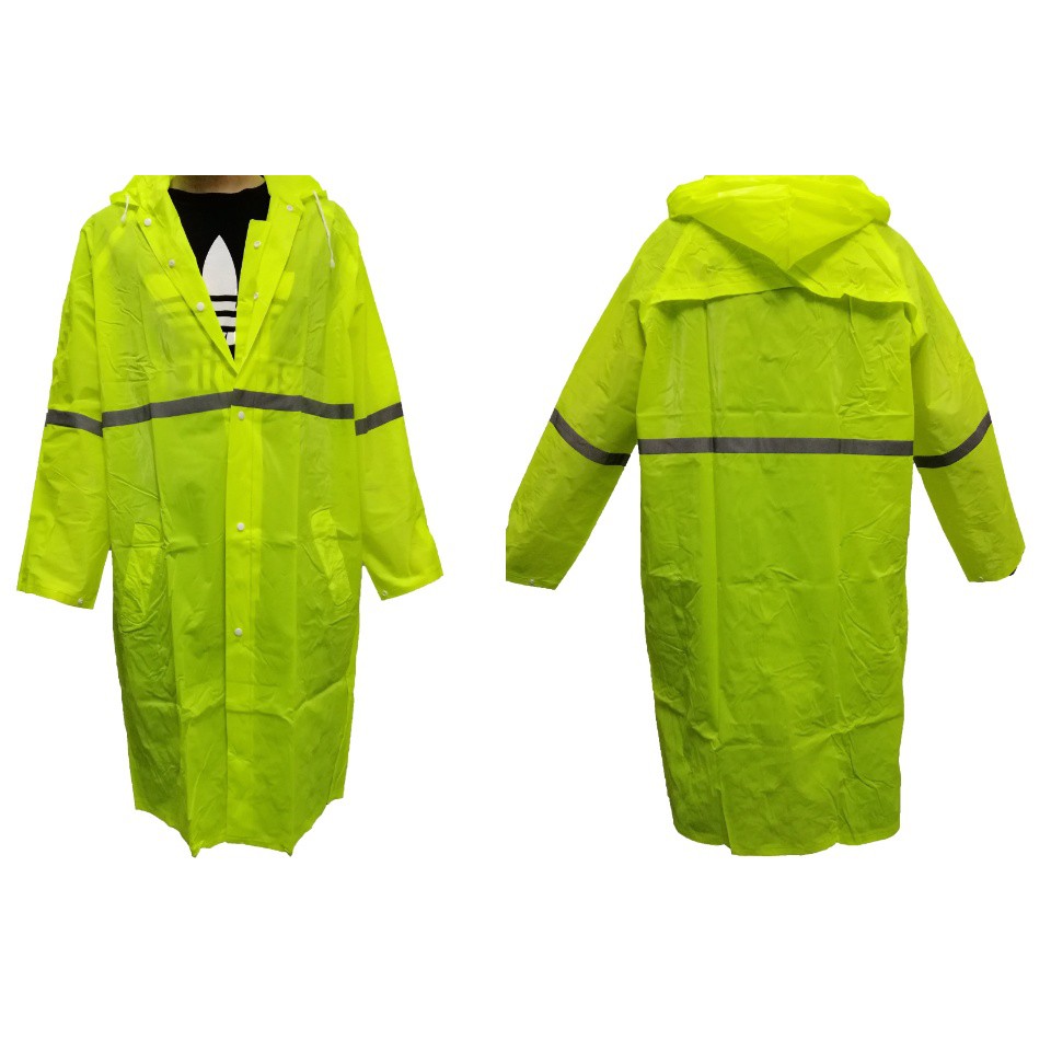 Long reflective store raincoat