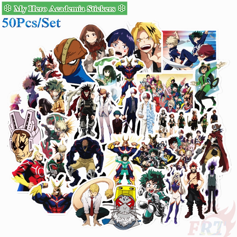 My Hero Academia Series 03 Stickers 50pcsset Midoriya Izuku Bakugou Katsuki Todoroki Shoto Diy 0733