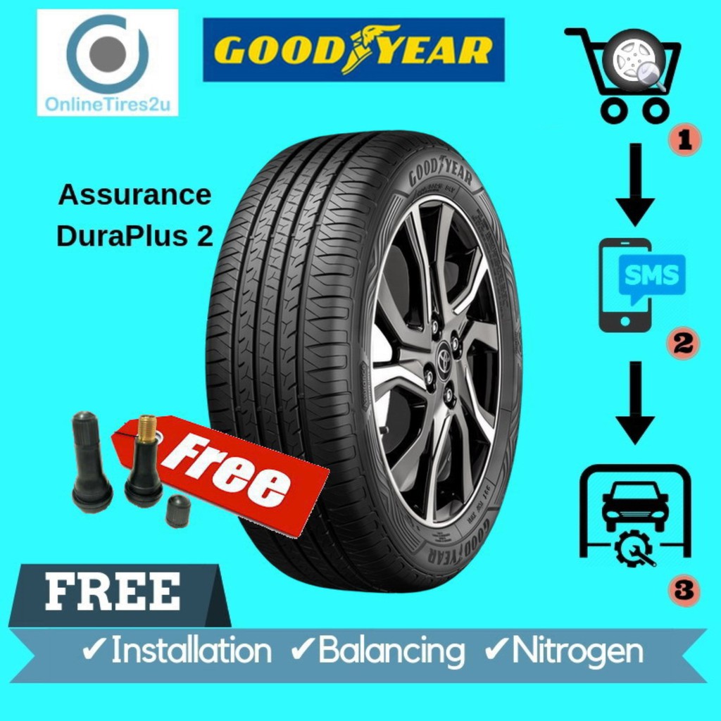 165 60R13 Goodyear Duraplus 2 With Installation Shopee Malaysia