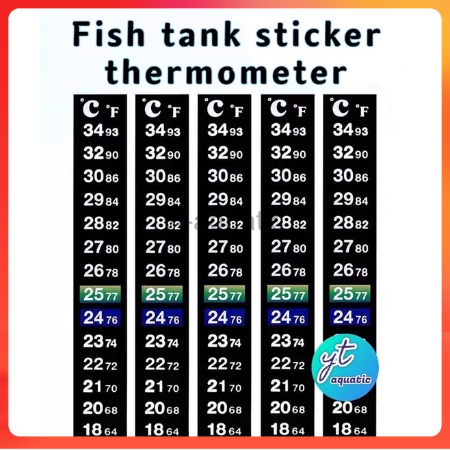 🇲🇾Aquarium - Temperature Strip Sticker (Easy to Read) | Shopee Malaysia
