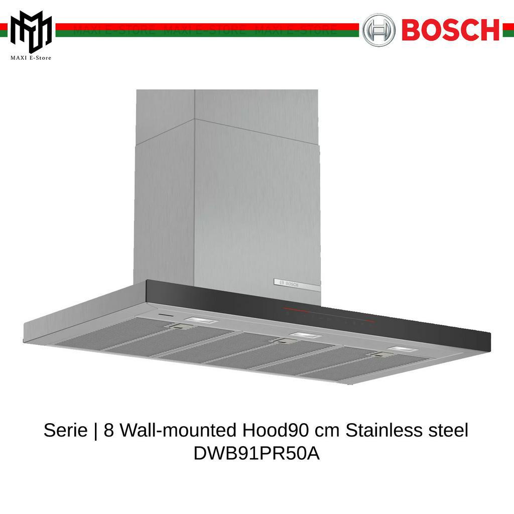 Bosch Serie 8 Wallmounted Hood 90cm Stainless Steel DWB91PR50A