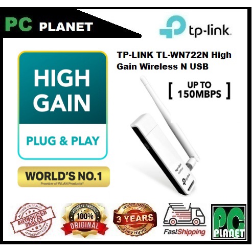 TP-LINK TL-WN722N V1.0 High Gain Wireless N USB Adapter | Shopee Malaysia