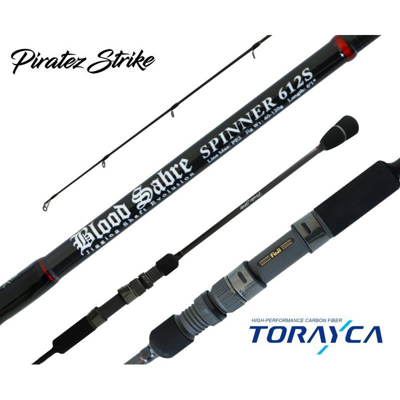PIRATEZ STRIKE BLOOD SABRE SPINNER JIGGING ROD BLOOD SWORD SPINNING