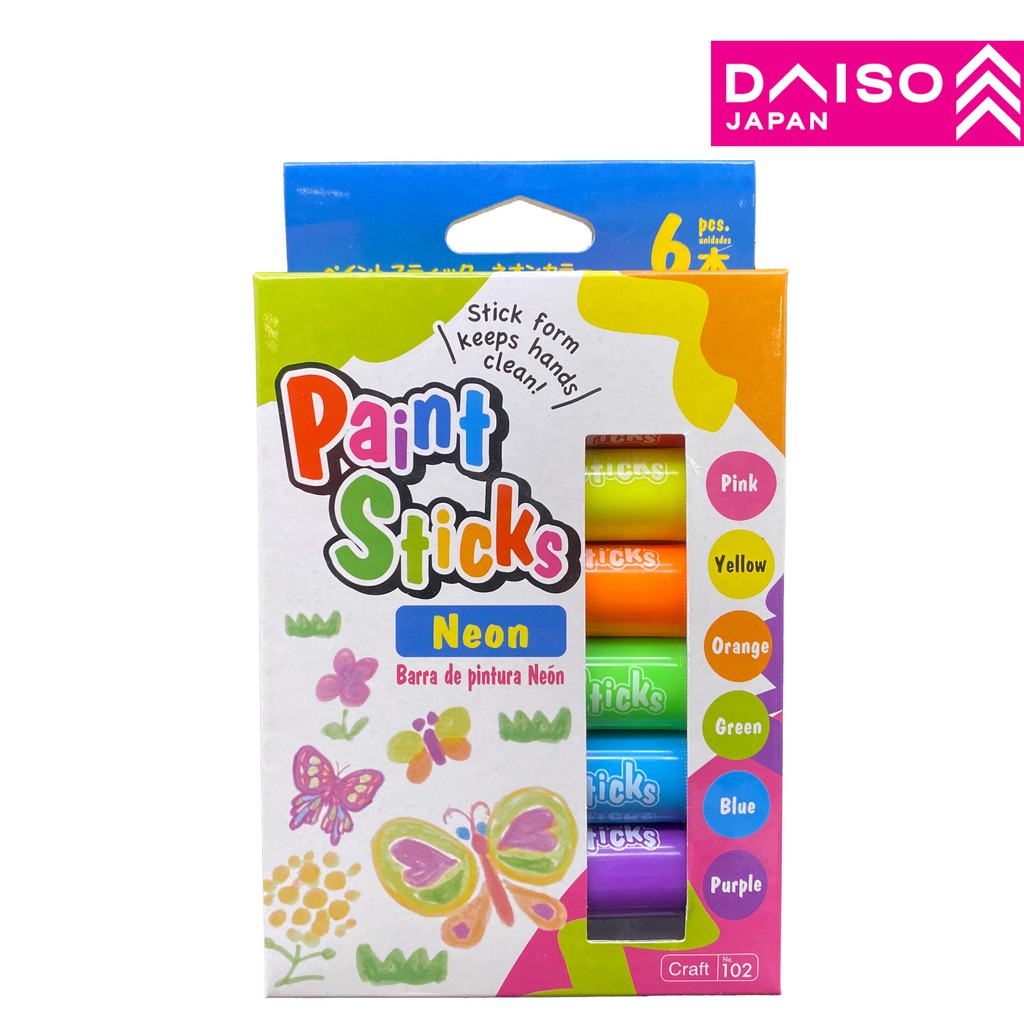 DAISO No102 Paint Sticks ( Neon Color ) 6 pcs Shopee Malaysia