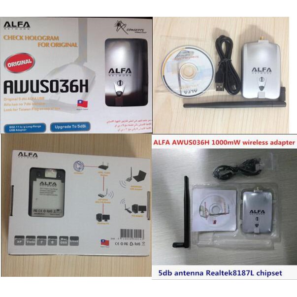 ALFA AWUS036H Wireless Networks USB Adapter Ralink3070 5dBi | Shopee ...