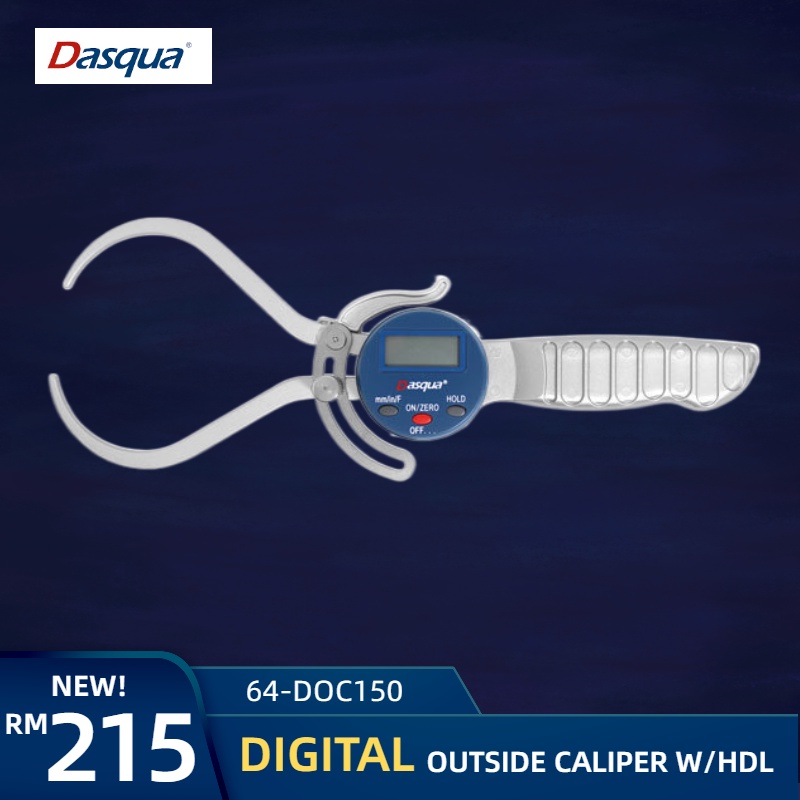 6" Dasqua External Digital Caliper Gauge Digital Spring Caliper Metric