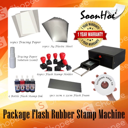 Flash Rubber Stamp Machine Package Shopee Malaysia