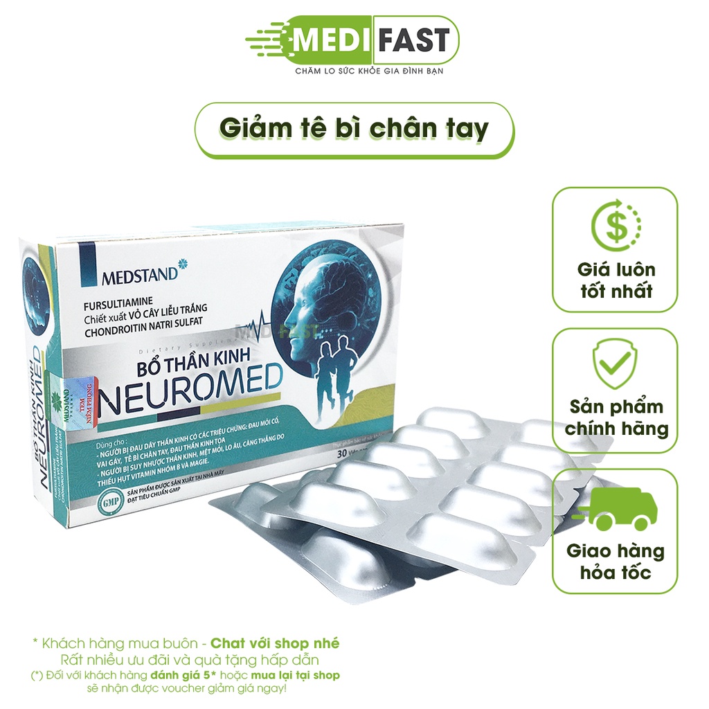 Neuromed Nerve Supplement Box Of 30 Hand And Foot Numbness Reduction