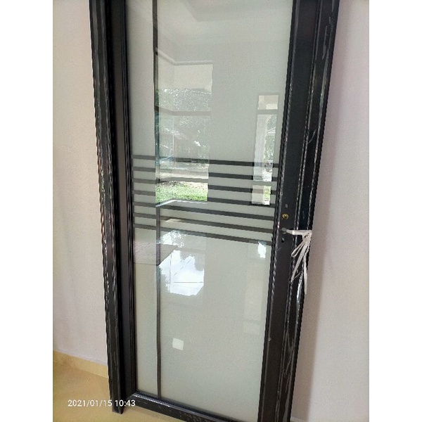 Frosted glass bathroom door, swing door, toilet door | Shopee Malaysia