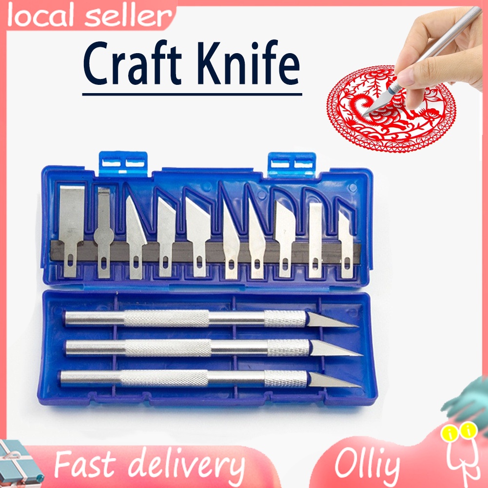 13Pcs Carving Knife Craft Sculpture Paper Cutting Blade Precision ...