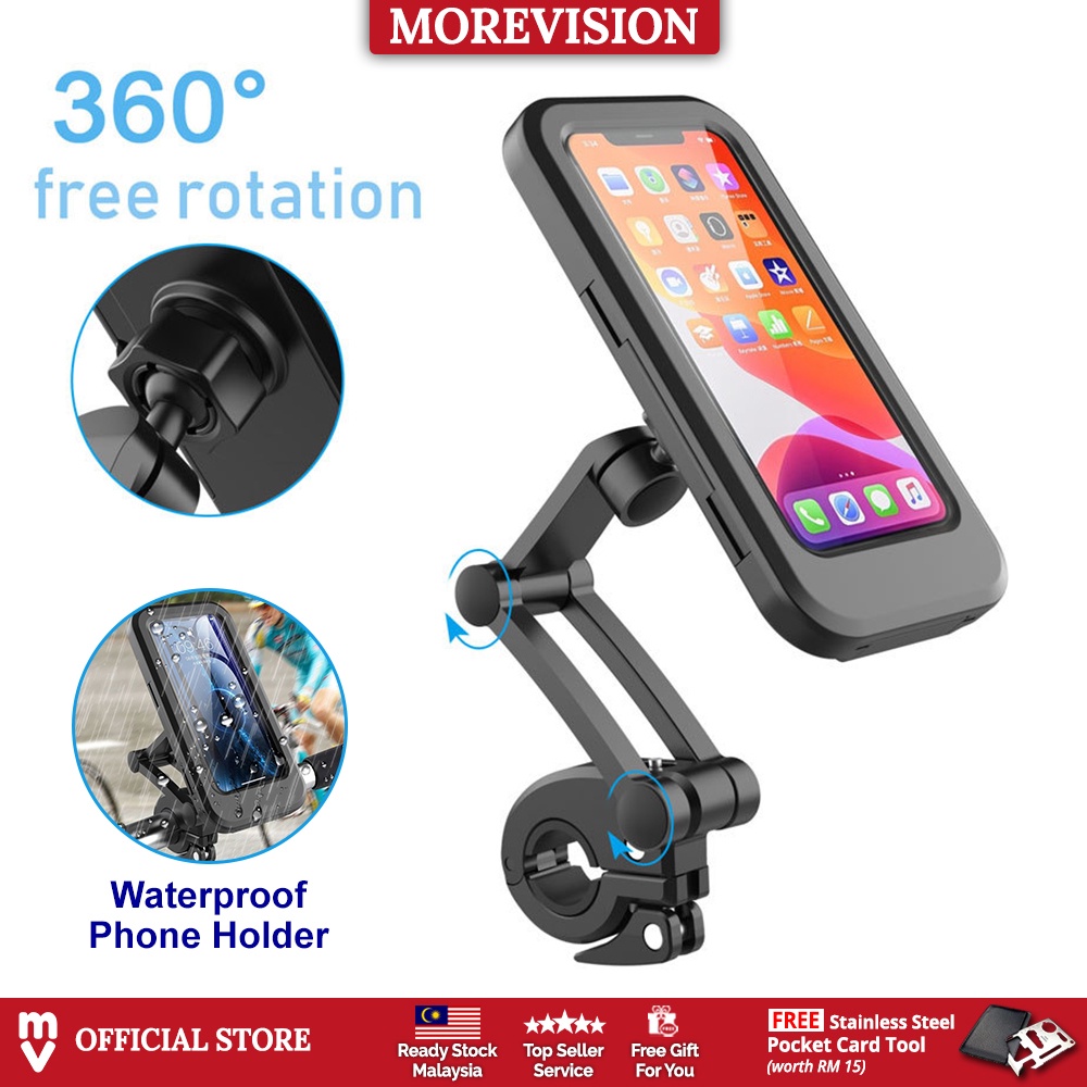 Joyroom Bike Phone Holder 360° View Universal Bicycle Phone Holder for  4.7-7 inch Mobile Phone Stand Shockproof Bracket GPS Clip