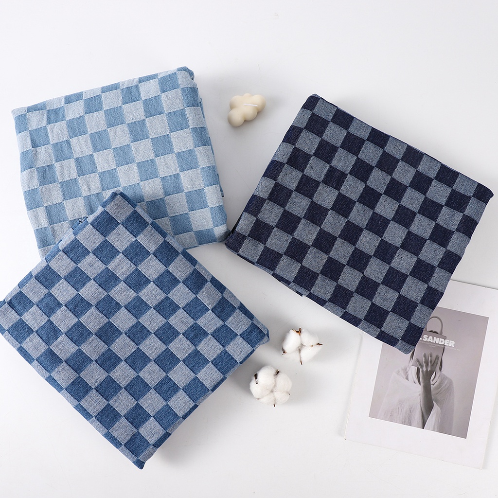 Ripstop jacquard weave Washed denim Fabric 50x175cm | Shopee Malaysia