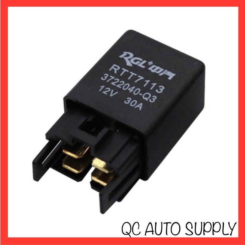 RTT-7113-12V 4PIN RELAY 30AMP (AIRCOND RELAY & FAN RELAY) FOR USE ON ...