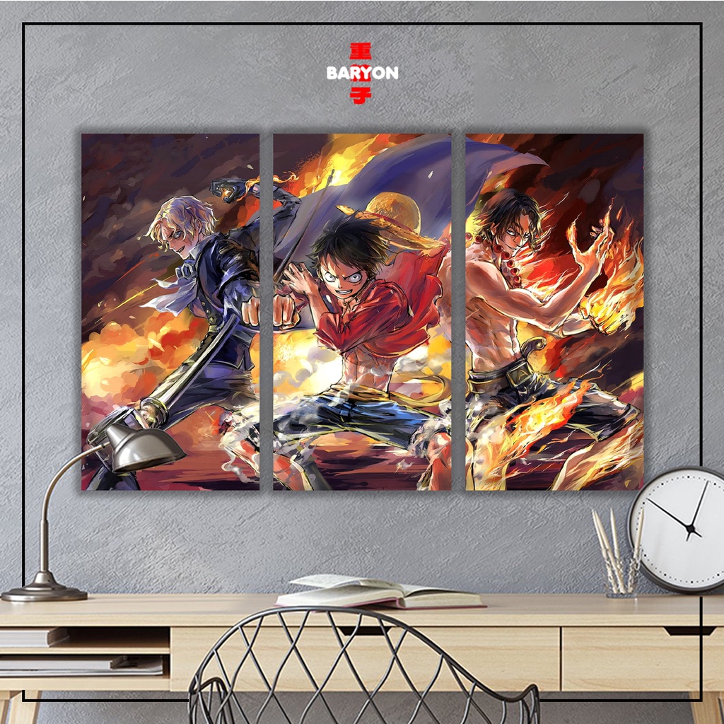 HIASAN DINDING Baryon Wall Decor ONE PIECE ACE SABO LUFFY Wall Hanging