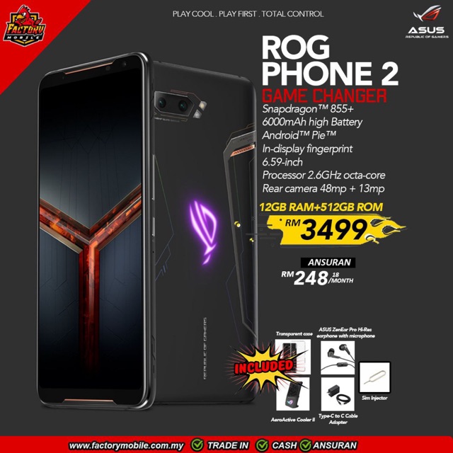 Asus rog phone store 2 12gb ram 512gb