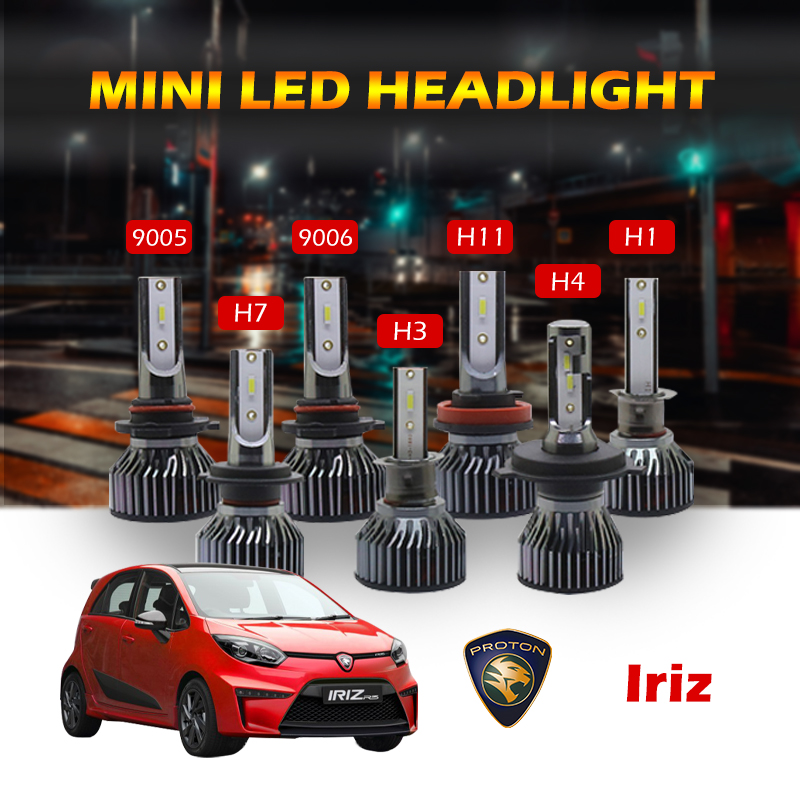[PROTON] Iriz 2PCS Mini Type Car LED Headlight Bulb H7 H8/H11 Hi/Lo