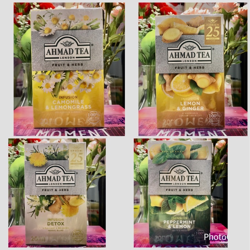 Ahmad Tea Camomile&Lemongrass/Lemon&Ginger/Detox/Peppermint&Lemon