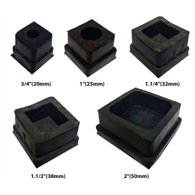 Square Inner Rubber Cap / Getah Kaki Meja Empat Segi (dalam) | Shopee ...