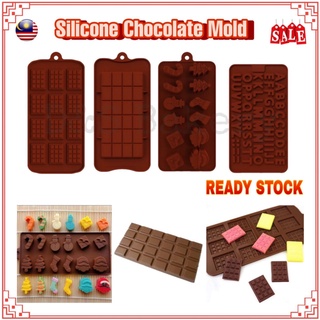 5pcs Chocolate Moulds, Chocolate Bar Heart Alphabet Cake Number Waffle  Silicone