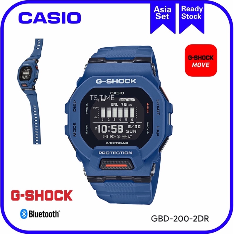 (ASIA EURO SET )Casio G-Shock GBD-200-2D GBD-200-2 GBD-200 Men Sports  Watch