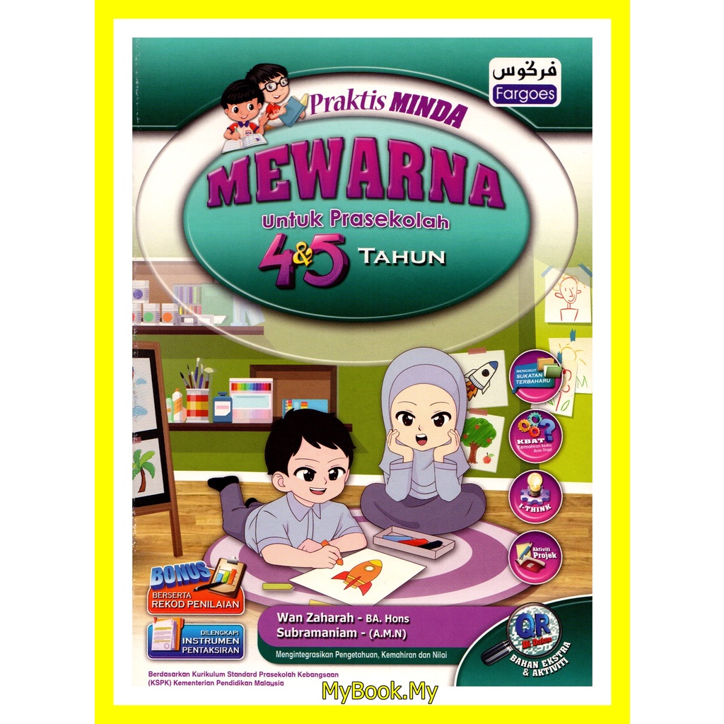 Myb Buku Lembaran Kerja Untuk Prasekolah 4and5 Tahun Mewarna Fargoes Shopee Malaysia