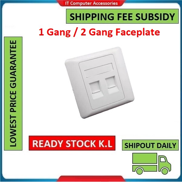 CAT5E/CAT6 1Port 2 Ports Faceplate Data Wall Socket Outlet FacePlate ...