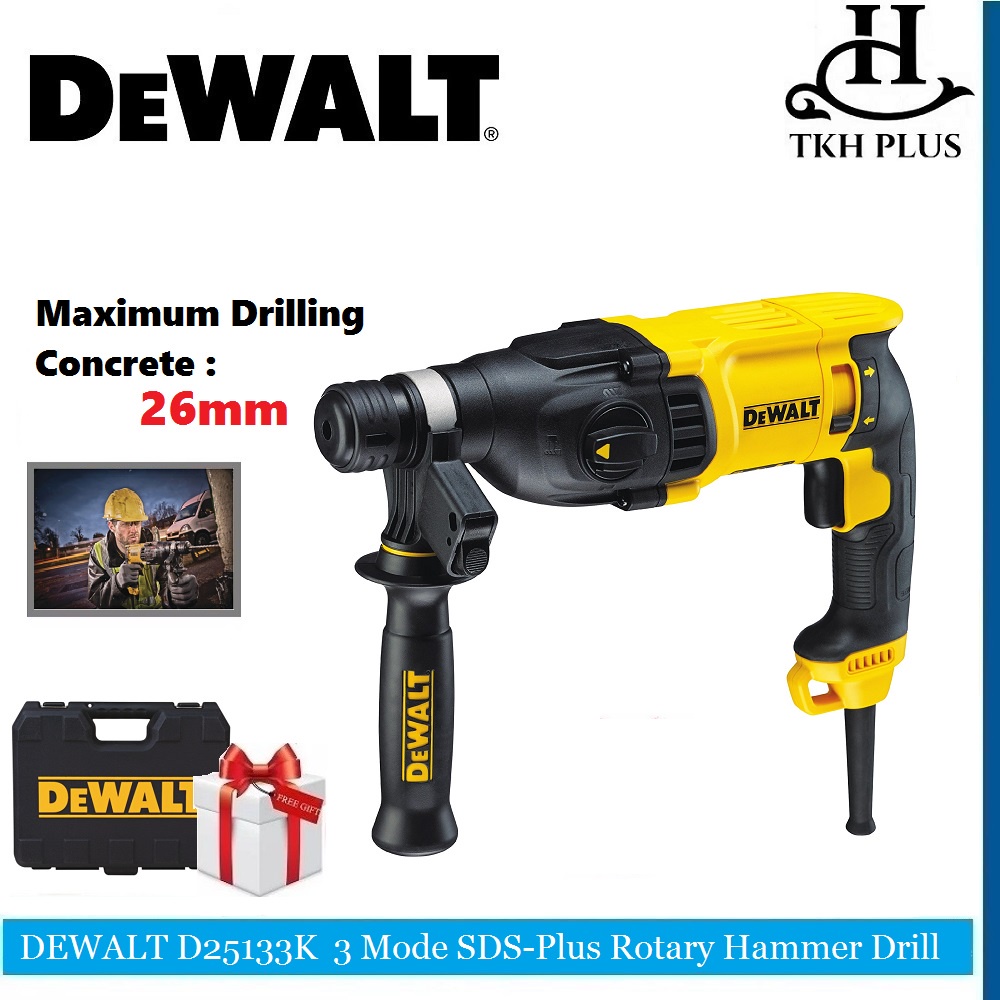 DeWALT D25133KXD 800W 26mm 3 Mode SDSPlus Rotary Hammer Drill