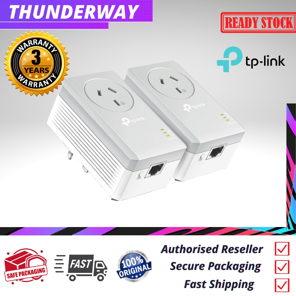 Kit Powerline TP-Link TL-PA4010KIT AV600 - Doppia Presa, Porta Ethernet, Senza Wi-Fi, Plug&Play