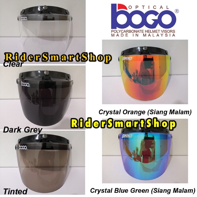 VISOR HELMET BOGO BIKKO 100 ORIGINAL BOGO BIKKO Shopee Malaysia