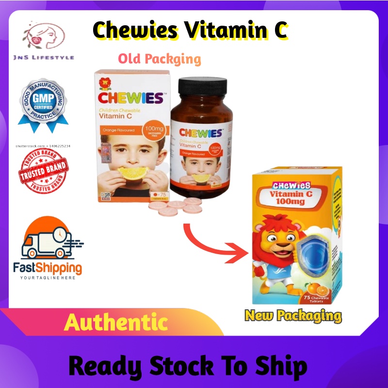 Chewies Vitamin C Orange Flavoured 100mg Chewable Tab for Kids (30's ...