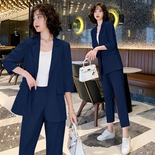 women suit Two-Piece Set 2021 New plus size loose suit Women's